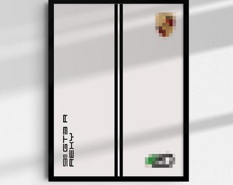 Porsche 911 GT3 R REXY AO Racing Car inspired Digital Art for Wall Poster, Technic 42224 compatible