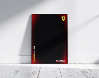 Ferrari F1 inspired Digital Art for Wall Poster (two variations), Technic 42207 compatible