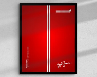 McLaren MP4/4 and Ayrton Senna inspired Digital Art for Wall Poster, Icons 10330 compatible