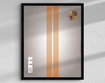 Porsche 911 inspired Digital Art for Wall Poster, Icons 10295 compatible