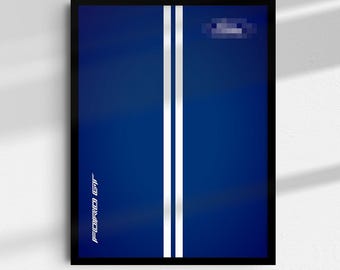 2022 Ford GT inspired Digital Art for Wall Poster, Technic 42154 compatible