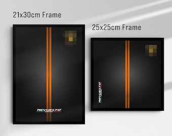 Lamborghini Revuelto inspired Digital Art for Wall Poster, Speed Champions 77238 compatible