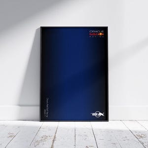 Oracle Red Bull F1 inspirierte digitale Kunst (2 Postervarianten) Wandposter, Technic 42206 kompatibel