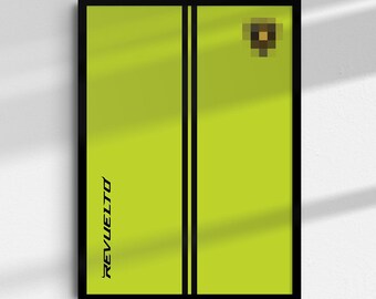 Lamborghini Revuelto inspired Digital Art for Wall Poster, Technic 42214 compatible