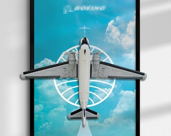 Douglas DC-3 PAN AM Airliner inspired Digital Art for Wall Poster, 11378 compatible