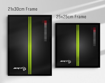 Dodge Challenger SRT Hellcat inspired Digital Art for Wall Poster, Speed Champions 77237 compatible