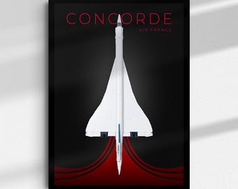 Concorde AIRBUS inspired Digital Art for Wall Poster, 10318 compatible