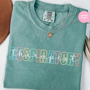 Chemise d&#39;inhalothérapeute, t-shirt d&#39;inhalothérapie Comfort Colors®, t-shirt de la semaine RRT, cadeau futur RT, t-shirt infirmière pulmonaire, cadeau étudiant RRT