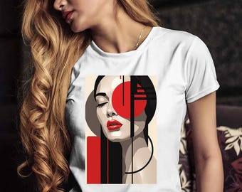 Abstract Woman Art Shirt for Modern Women