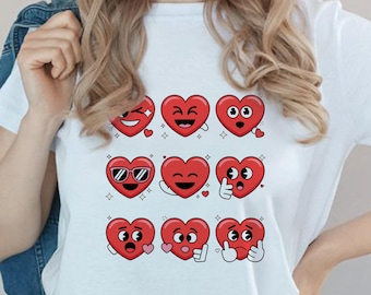 Heart Emotions Graphic Tee - Couples Design