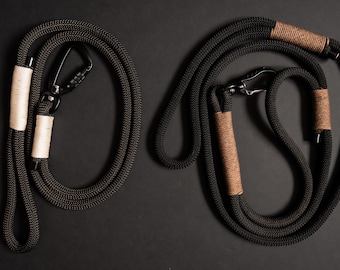 Heavy Duty Rope Dog Lead UK | Tactical Nylon Leash | Training Lead with Traffic Handle