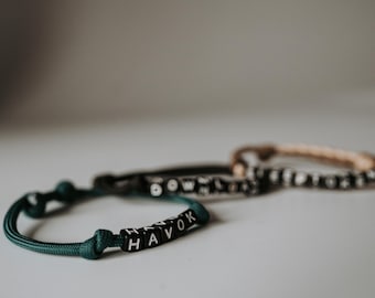 Personalised Paracord Bracelet | Custom Name Bracelet | Adjustable Friendship Bracelet | Handmade Gift | Dog Name Bracelet