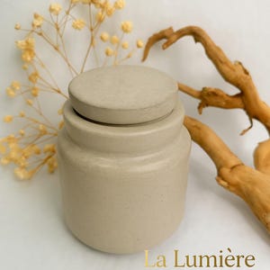 Minimalist concrete jar | Handmade decorative container | Natural candle vessel | Eco-friendly Scandinavian home decor