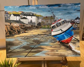 Port Issac, Cornwall- original unframed artwork, size A2