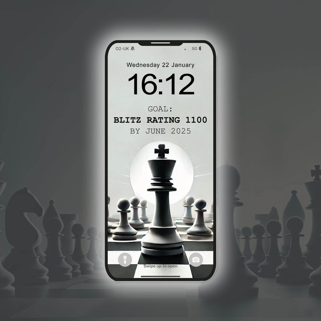 Personalised iPhone Wallpaper: Chess Goals. Improve Your Put Your ...