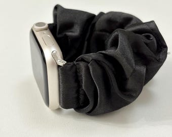 Elastic Scrunchie Apple Watch Band | Soft Nylon Stretchable Strap for Women | Comfortable Scrunchy iWatch 40mm 44mm 41mm 45mm 42mm 46mm 49mm