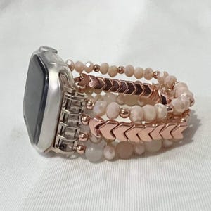 Apple Watch Boho Strap for Girls | Stretchable Beads Apple Watch Band for Series 9,8,7 41mm 45mm SE 6,5,4 40mm 44mm 38mm Series 10 42mm 46mm