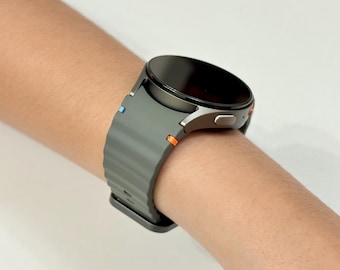 Original Silikon Sportarmband für Samsung Galaxy Watch 4 5 6 7 40 mm 44 mm, 4 Classic, 6 Classic, FE, Ultra Sweat Resistant Samsung Uhrenarmband