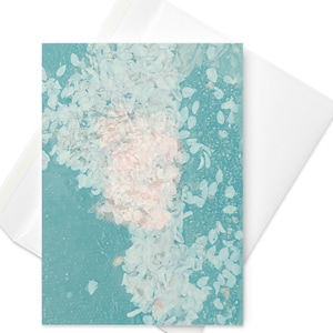 Denken an Sie Karte Floral Floral Beileid Karte Senden Liebe an Sie Fräulein Sie geliebt One Beileid Karte hübsche Blütenblätter Pastell Florals