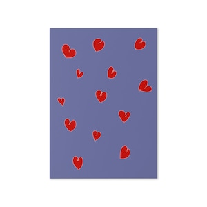 Biglietto d'auguri a forma di cuore lilla - Biglietto romantico e giocoso in stile anni '90, dolce biglietto d'amore retrò Candy Crush, estetica pastello, dolce San Valentino