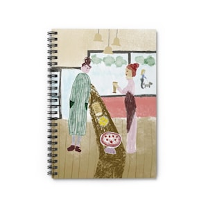 Vintage Coffee Notebook – Retro Coffee Lover Journal – Whimsical Aesthetic Notebook Gift Note Pad For Coffee Lovers Coffee Journal