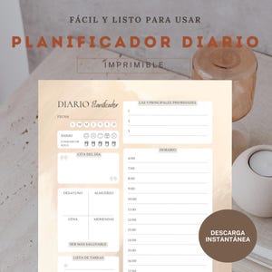 Diario Planificador PDF - Horario, Prioridades, Hábitos & More