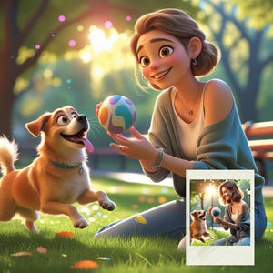 Custom Pixar-Style Pet Portrait | Personalized Digital Artwork | Turn Your Pet into a Pixar Character!