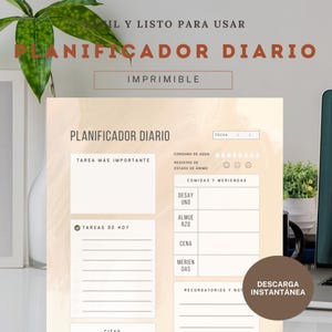 Planificador Diario PDF - Tareas, Hábitos, Notas & More
