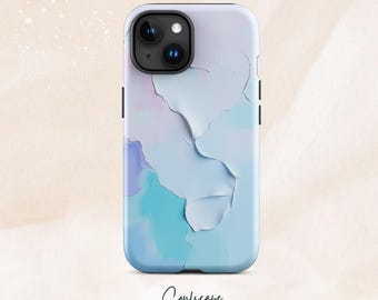 PASTEL HAZE Icy Horizon Acrylic Paint Phone Case Cover iPhone 17 16 15 14 13 12 11 Pro Max Samsung Galaxy S26 S25 S24 S23 S22 S21 Plus Ultra