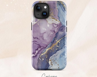 MARBLE Amethyst Waves Gift for her Phone Case Cover iPhone 17 16 15 14 13 12 11 Pro Max Samsung Galaxy S26 S25 S24 S23 S22 S21 Plus Ultra