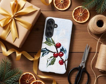Mistletoe Cute Holiday Phone Case Christmas Winter X-Mas Gift Cover iPhone 17 16 15 14 13 12 Pro Max Samsung S26 S25 S24 S23 S22 S21 S20