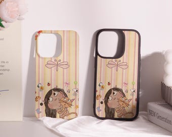 Girl Cat Collage iPhone Case for iPhone 17 16 15 14 13 12 11 Pro Max Custom Case Name iPhone Case Cute Personalized Christmas Gift for her
