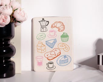 Funda para Kindle Pastel Breakfast Kindle Paperwhite Kindle 12/11/10/8.º 6" Paperwhite 5/6/7.º Kindle Paperwhite 12.º 2024 7" Funda para Kobo Clara
