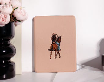 Funda para Kindle con diseño de vaquera del oeste y caballo, funda personalizada para Kindle Paperwhite de 8.ª/10.ª/11.ª/12.ª generación (6''/7'', 2024) y Kindle Colorsoft Paperwhite de 10.ª/11.ª/12.ª generación.