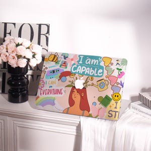 Motivational Sticker Collage MacBook Hard Protective Case Personalized Name For Air 11/13/15,Pro 13/14/15/16,Ret 13,Laptop Sleeve Cover 2024