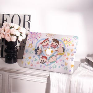 Cute Cartoon Character Hard Protective Macbook Case Mac Laptop Cover,Macbook Air 15/13/11,Pro 16/15/14 Inch 2024 M4 M3 M2,2025 Gift for her
