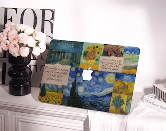 Van Gogh Art Collage MacBook Case for 2025 MacBook Air 15 13, MacBook Pro 16 14 13 inch,Retina 15 13 12,2022 2021 M4 M3 M2,Protective Cover