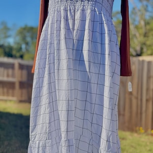 high neck shirred waist dress Khaki
