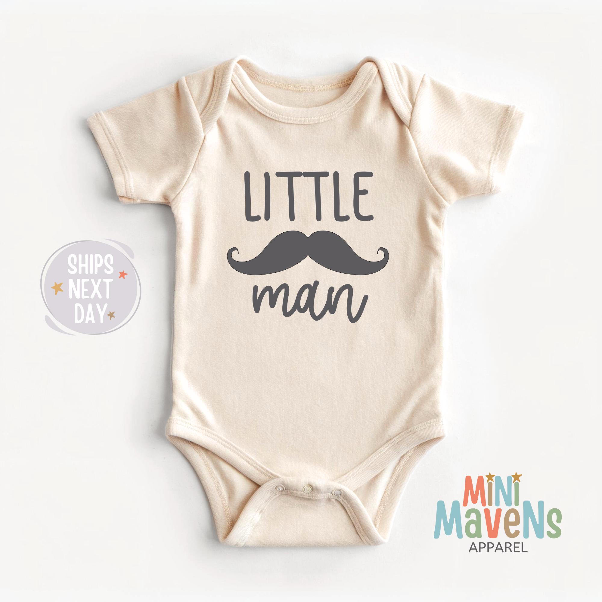 Little Man Onesie® - Cute Retro Baby Onesie® - Natural Little Man Tee - Pregnancy Announcement - New Baby Gift - Cute Baby Shower Gift