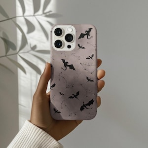 Custodia per telefono ispirata alla Quarta Ala / Drago della Quarta Ala / Regalo per amanti dei libri / Custodia per telefono a forma di drago / Quarta Ala di Ferro Fiamma / Merchandising del drago / Regali