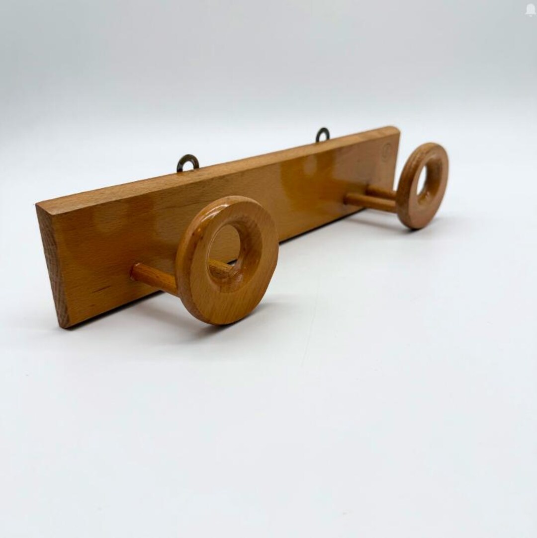 Curated visual reference: Gallery Detail: Light Wood Scandinavian Coat Rack 1960S