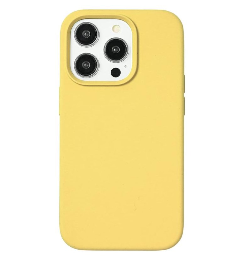 Funda de silicona para iPhone 17, iPhone 16 Pro, 15, 11, color liso, antigolpes, rosa liso, verde salvia, personalizada. Yellow