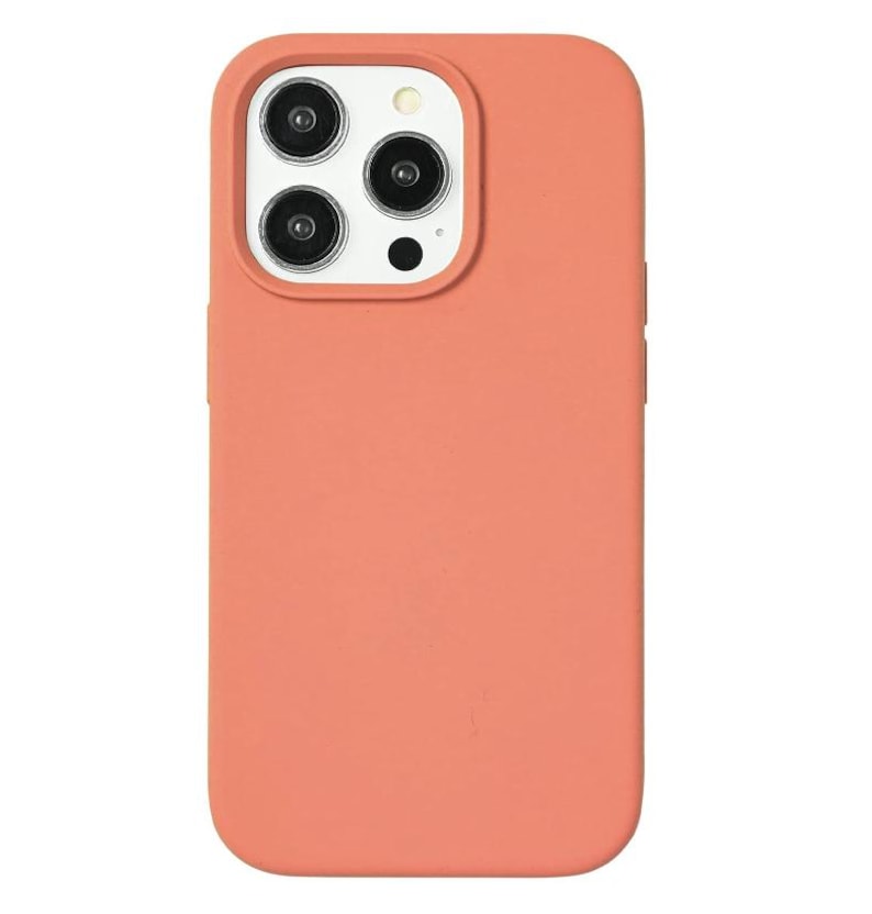 Funda de silicona para iPhone 17, iPhone 16 Pro, 15, 11, color liso, antigolpes, rosa liso, verde salvia, personalizada. Orange