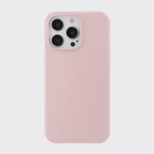 Funda de silicona para iPhone 17, iPhone 16 Pro, 15, 11, color liso, antigolpes, rosa liso, verde salvia, personalizada. Light / Sandy Pink