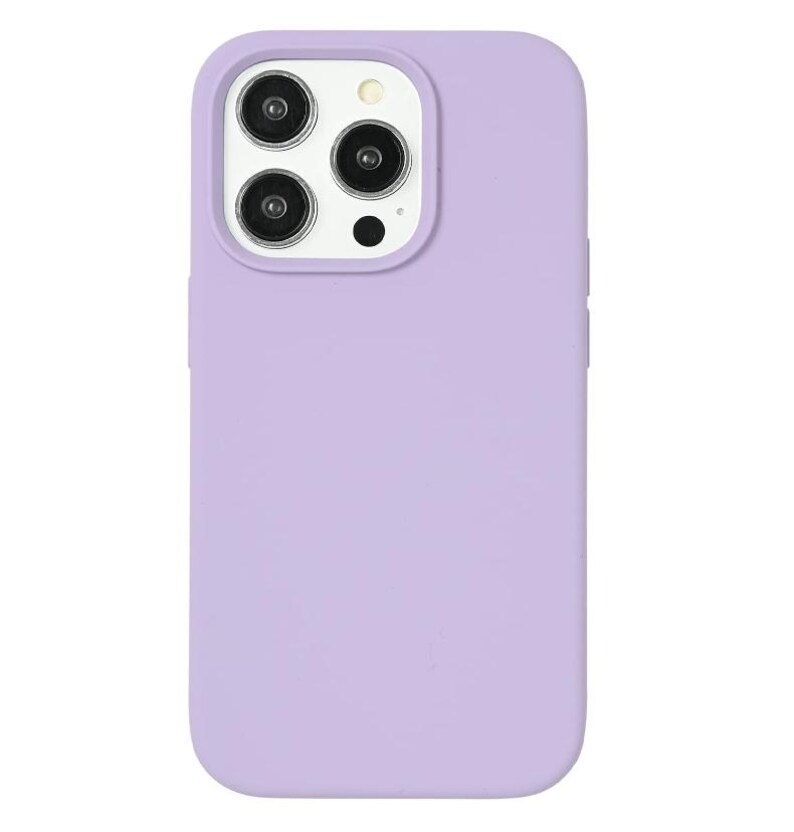 Funda de silicona para iPhone 17, iPhone 16 Pro, 15, 11, color liso, antigolpes, rosa liso, verde salvia, personalizada. Purple / Lavender