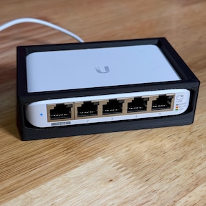 Ubiquiti Unifi Flex Mini Network Switch Mount | Wall or Under Desk Bracket | Screw or Velcro Install