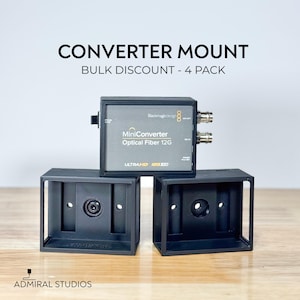 4 Pack - Mount for Blackmagic Design Converter - Optical Fiber 12G
