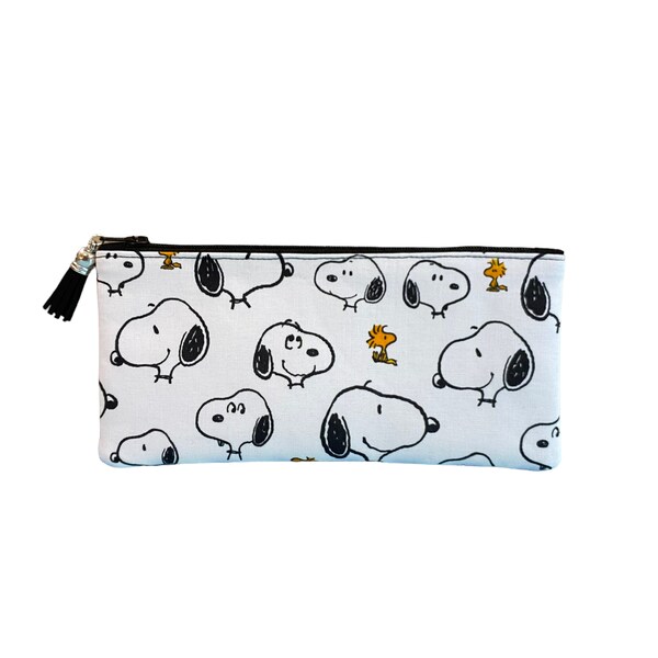 MONEY Holder/SNOOPY/Woodstock/Fabric Zipper Pouch/Trinket Bag/Small Purse/Coupon Keeper/Money Purse