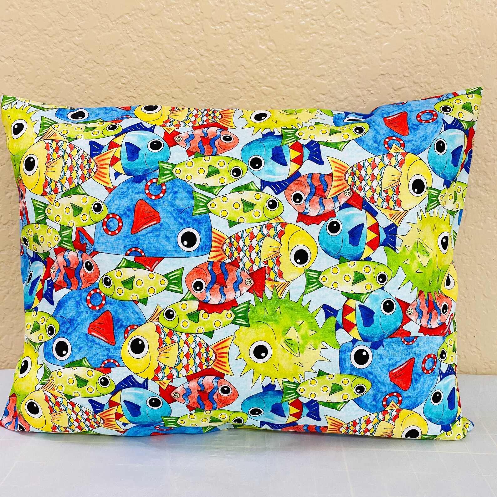 FISH Travel Pillowcase/12 X 16/colorful WHIMSICAL Etsy UK