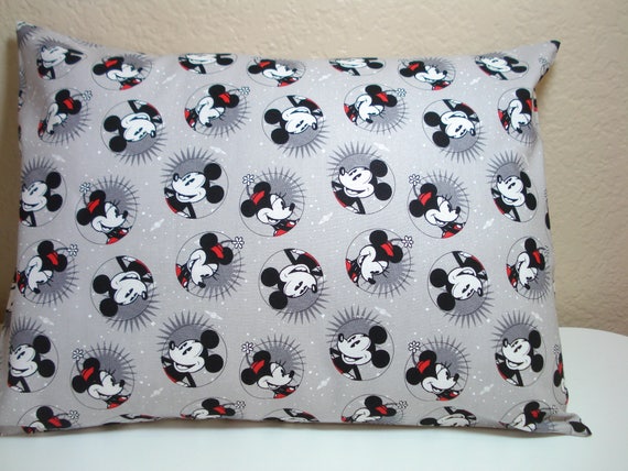 Travel Pillowcase 12 X 16 Pillow Cover Mickey Etsy